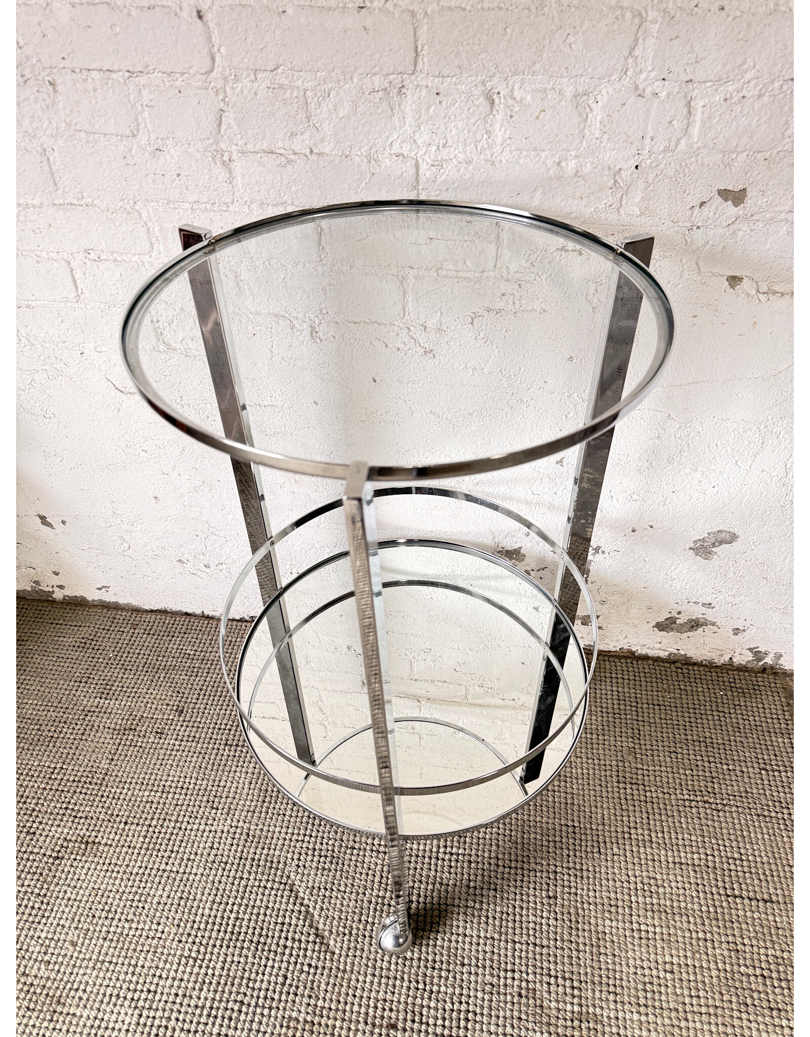 CB2 2-Tier Chrome Bar Cart