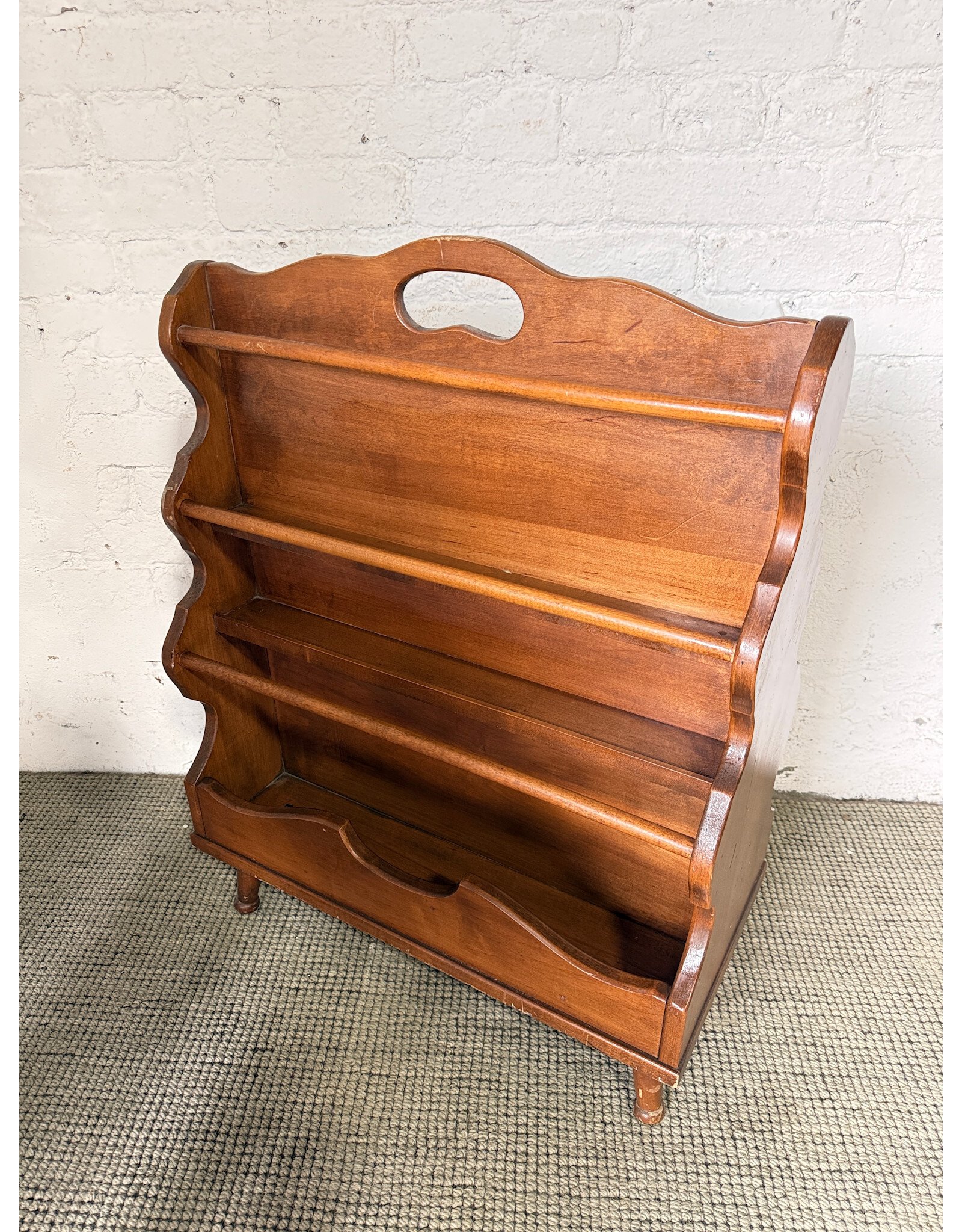 Vintage Wooden Magazine/Book Rack