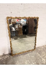 19th-Century French Napoleon III Giltwood Mirror Featuring An Ornate Carved Framed