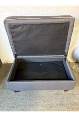 Gray Storage Ottoman