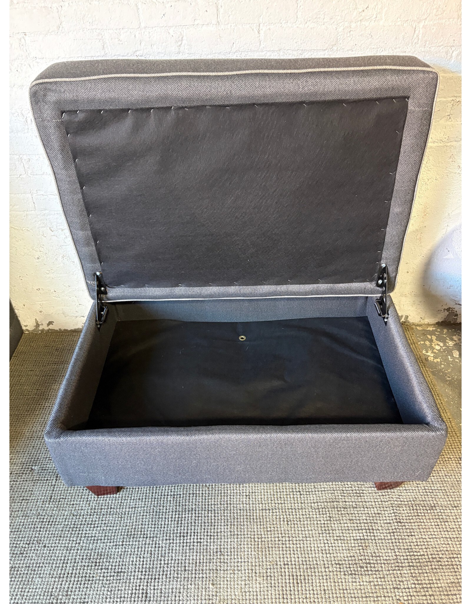 Gray Storage Ottoman