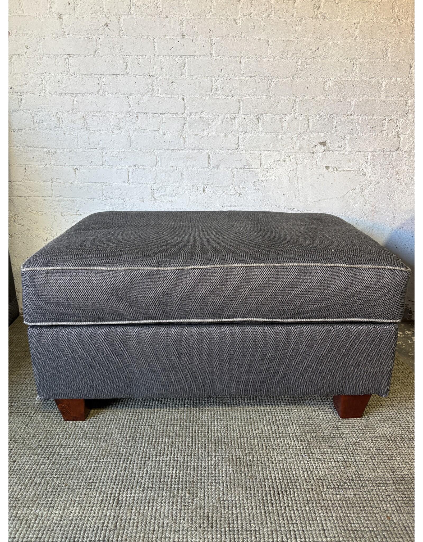 Gray Storage Ottoman