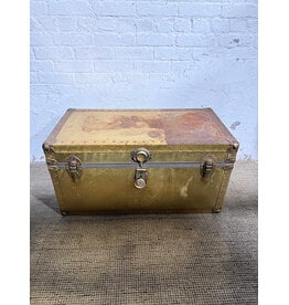 Vintage Style Steel Steamer Trunk
