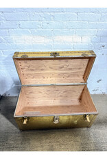 Vintage Style Steel Steamer Trunk