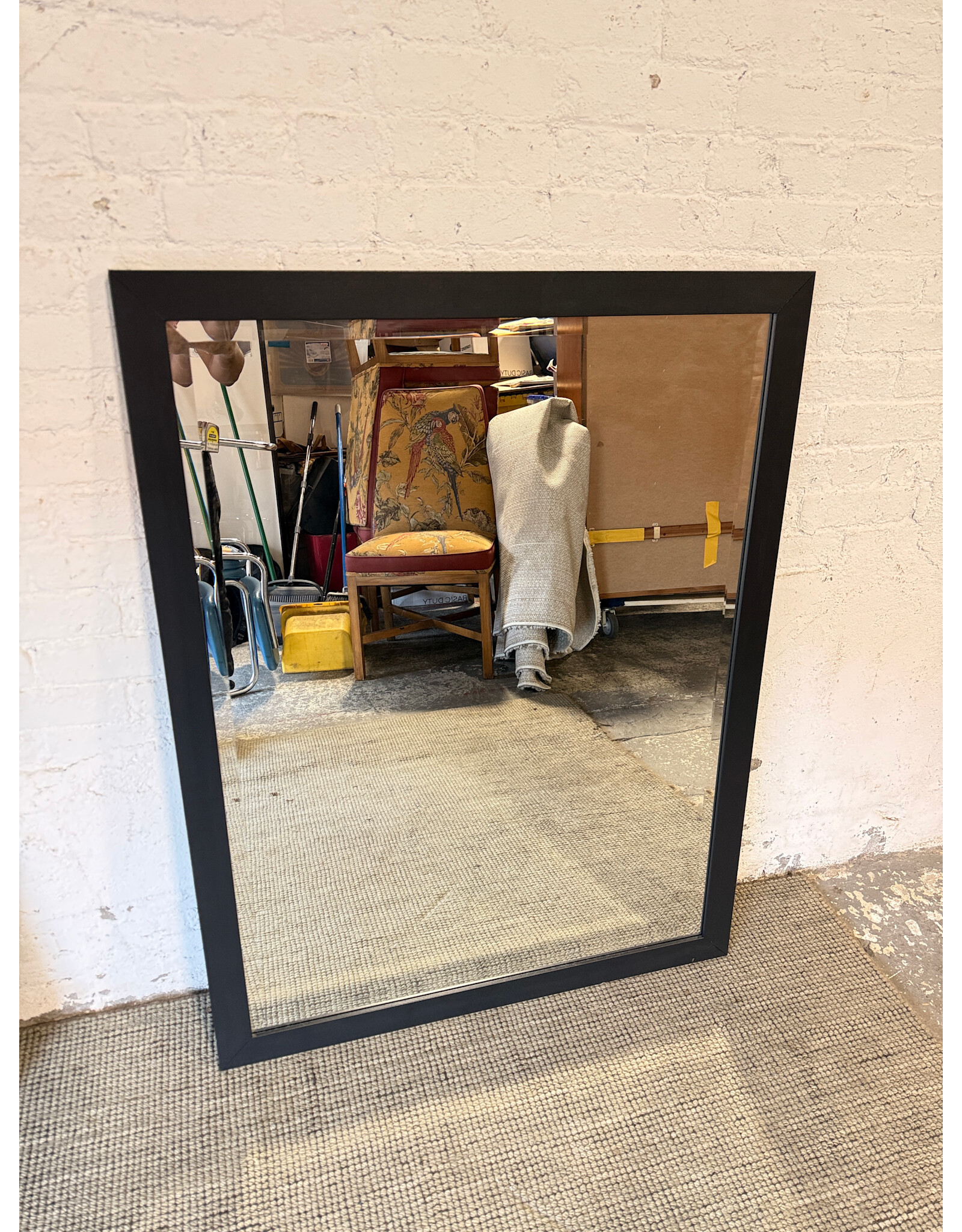 Black Frame Rectangular Wall Mirror