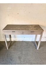 Restoration Hardware Baby&Child Grey Wood 2-Drawer Desk