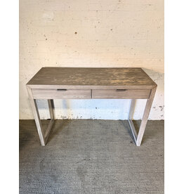 Restoration Hardware Baby&Child Grey Wood 2-Drawer Desk