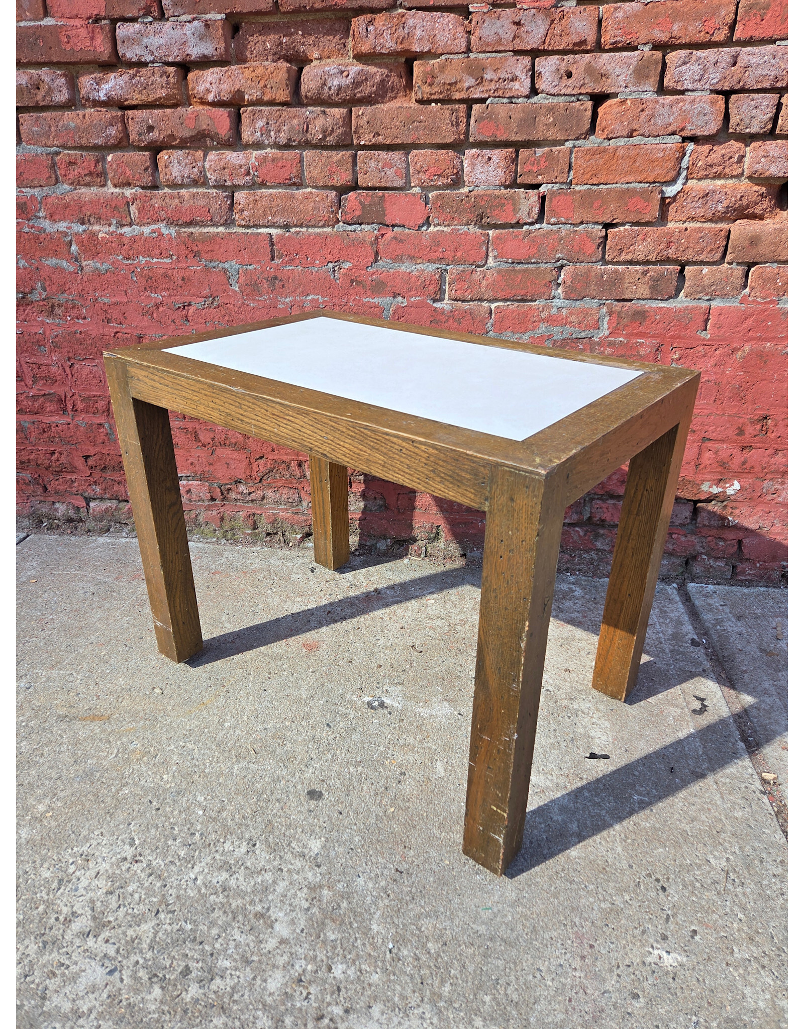 Vintage Wooden with Laminate Top Side Table