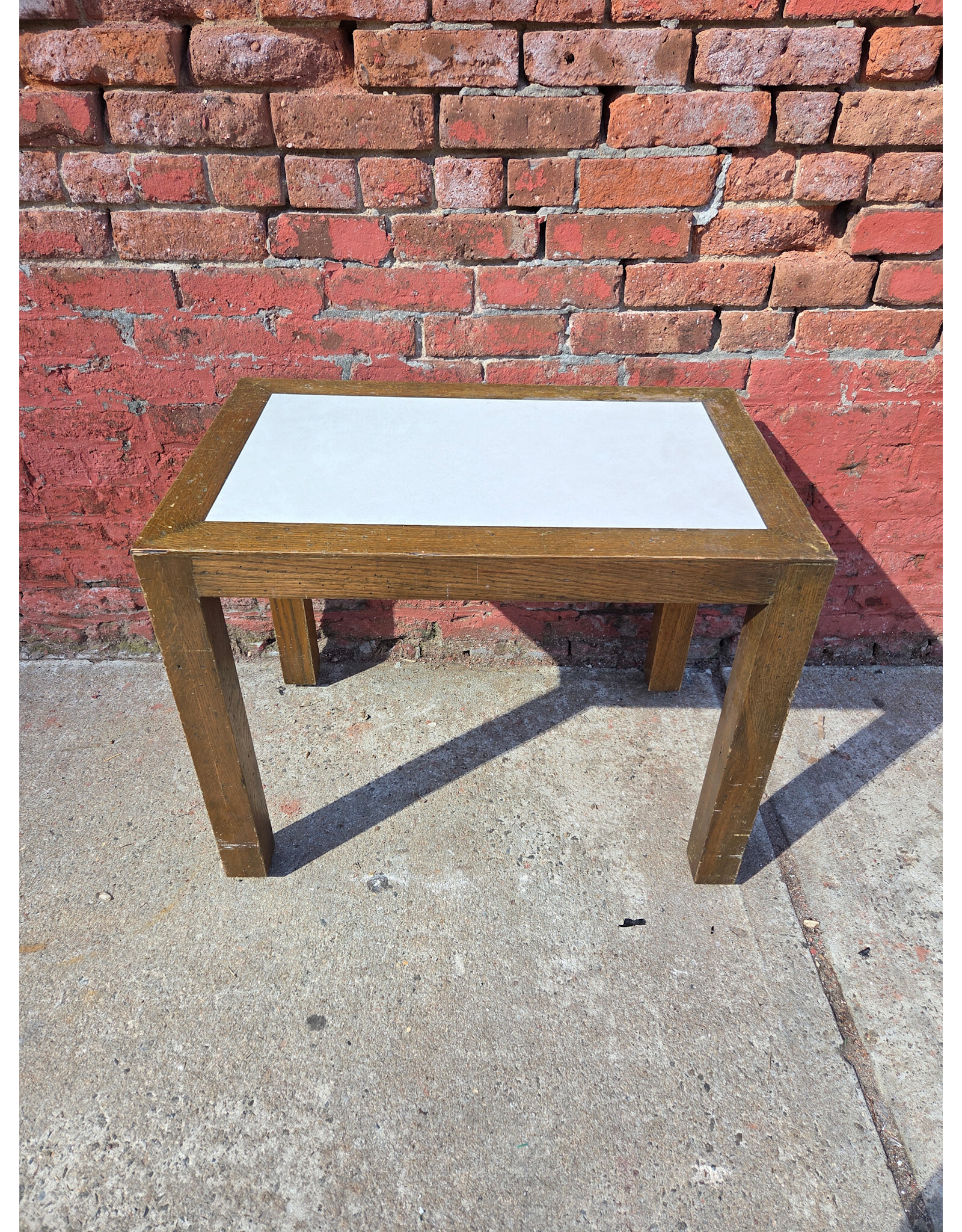 Vintage Wooden with Laminate Top Side Table