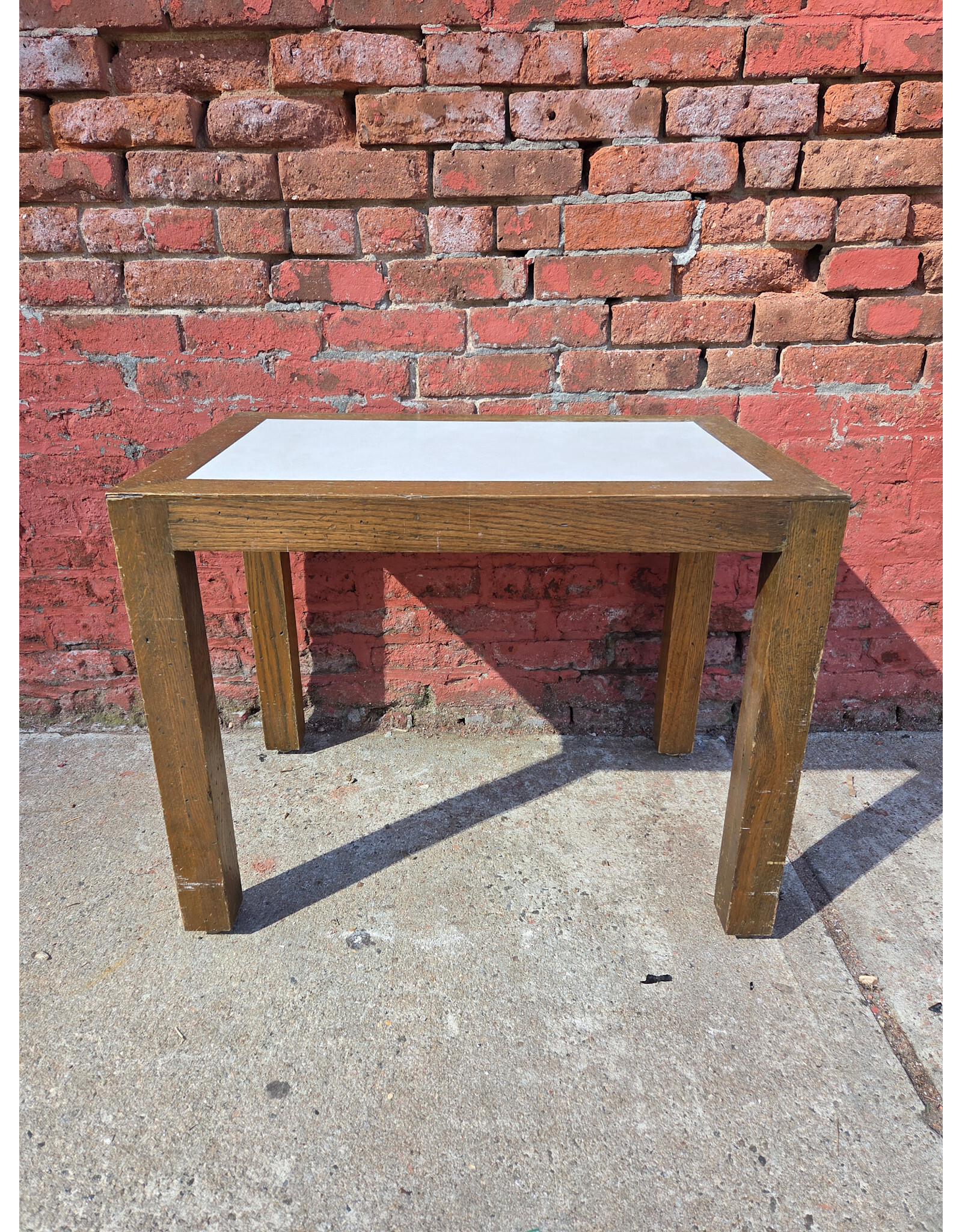 Vintage Wooden with Laminate Top Side Table