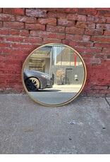 West Elm Circular Gold Frame Hanging Mirror