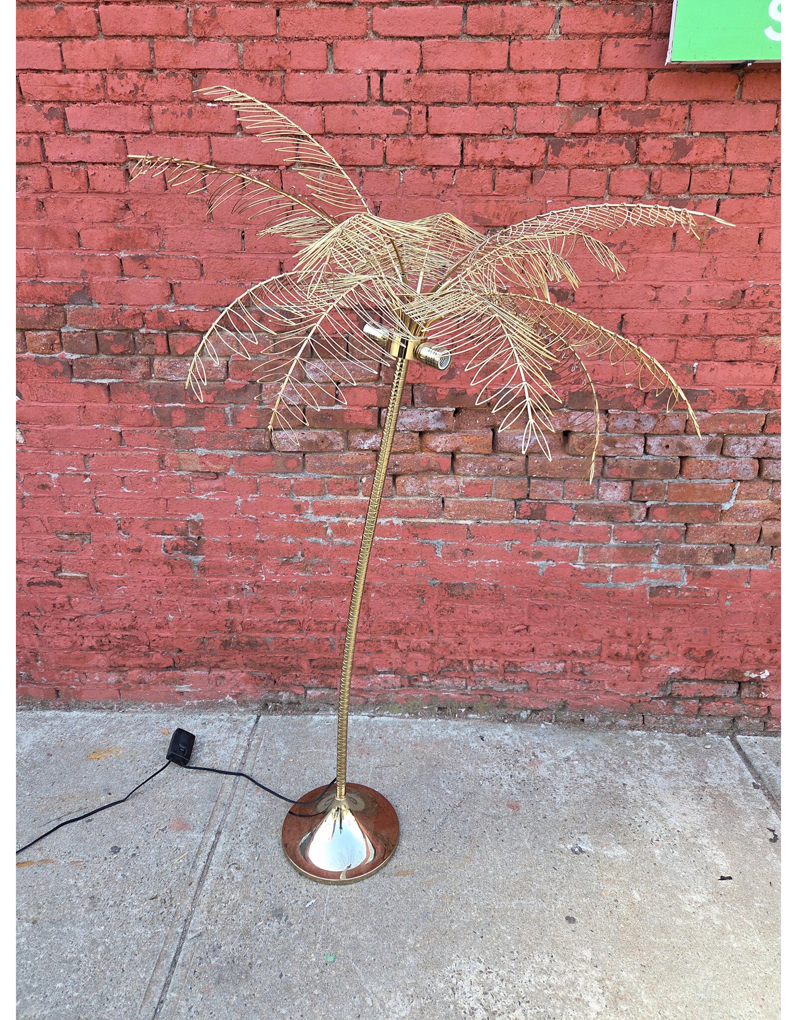 CB2 Gold Palm Tree Floor Lamp