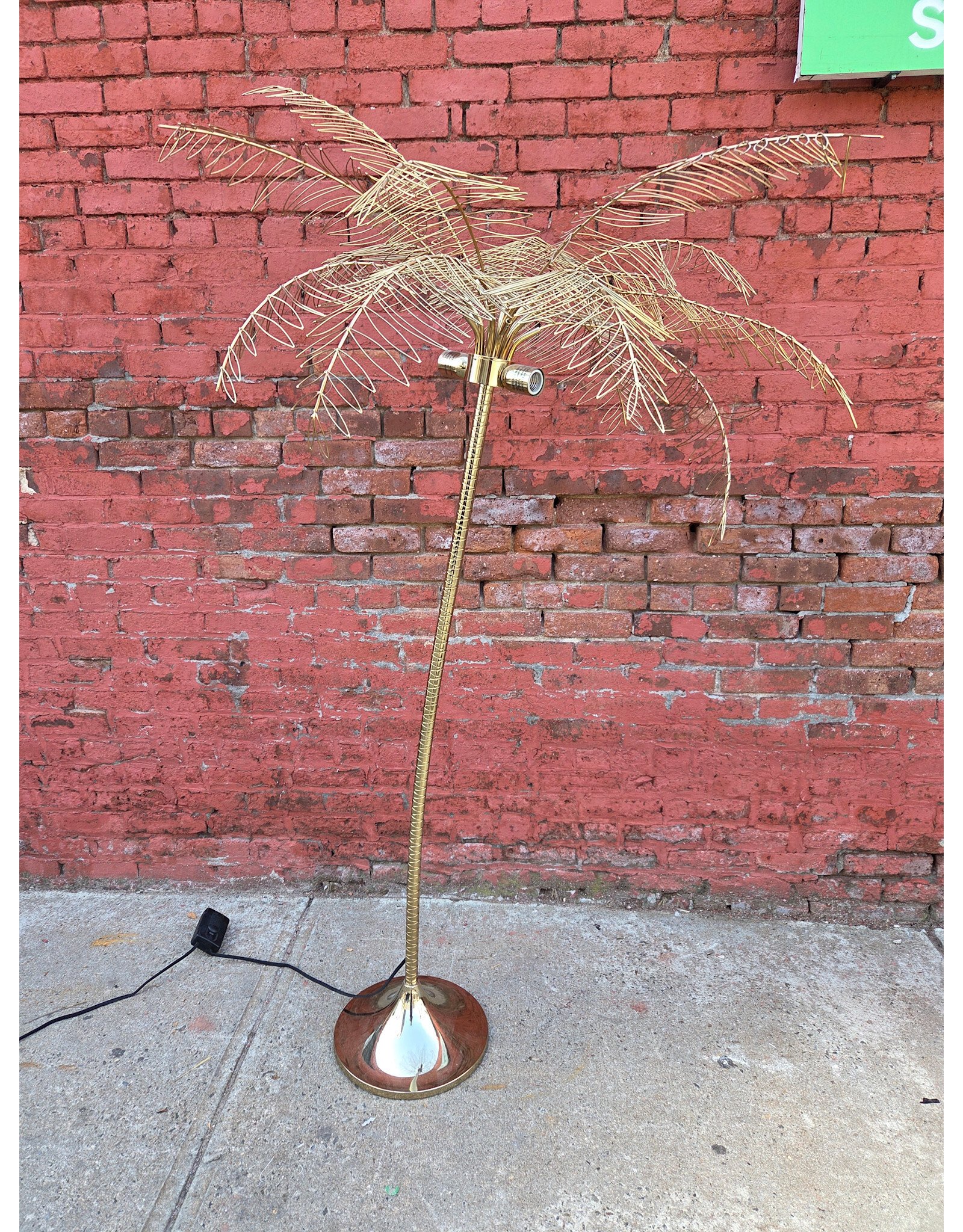 CB2 Gold Palm Tree Floor Lamp