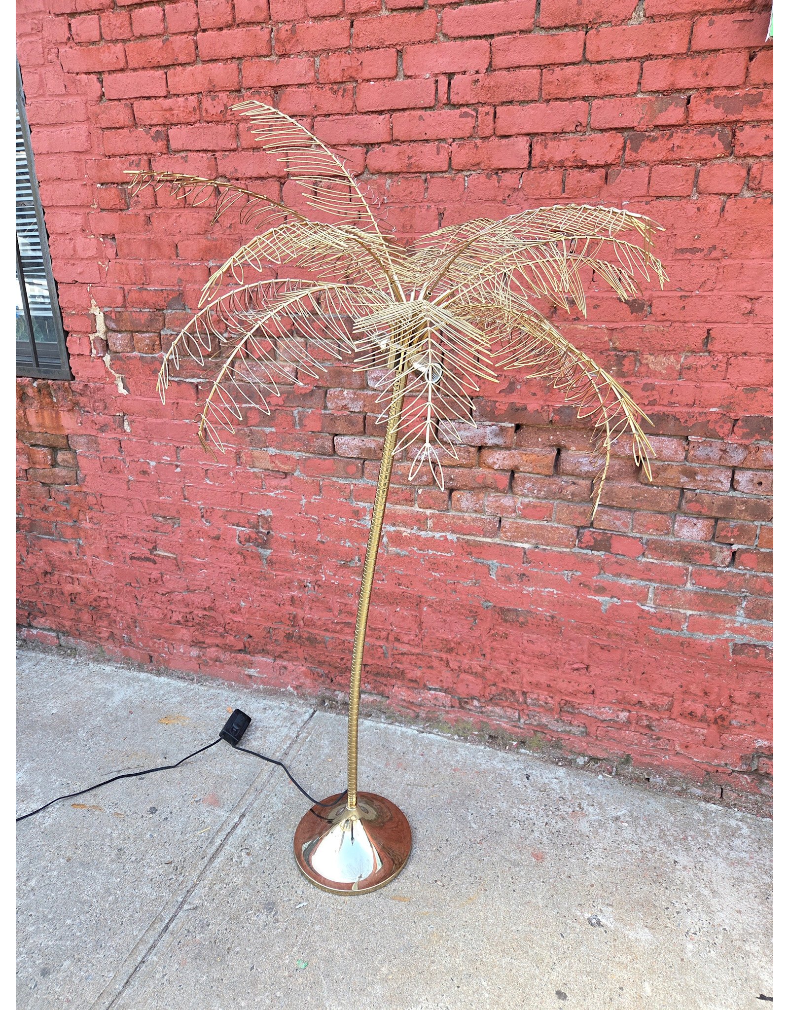 CB2 Gold Palm Tree Floor Lamp