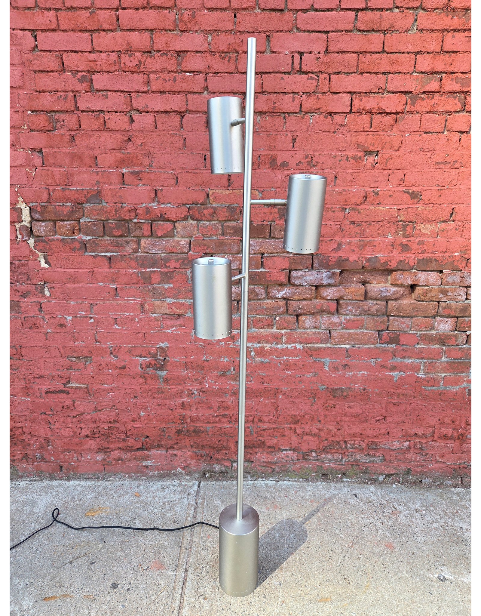 CB2 Trio Brushed Nickel Floor Lamp