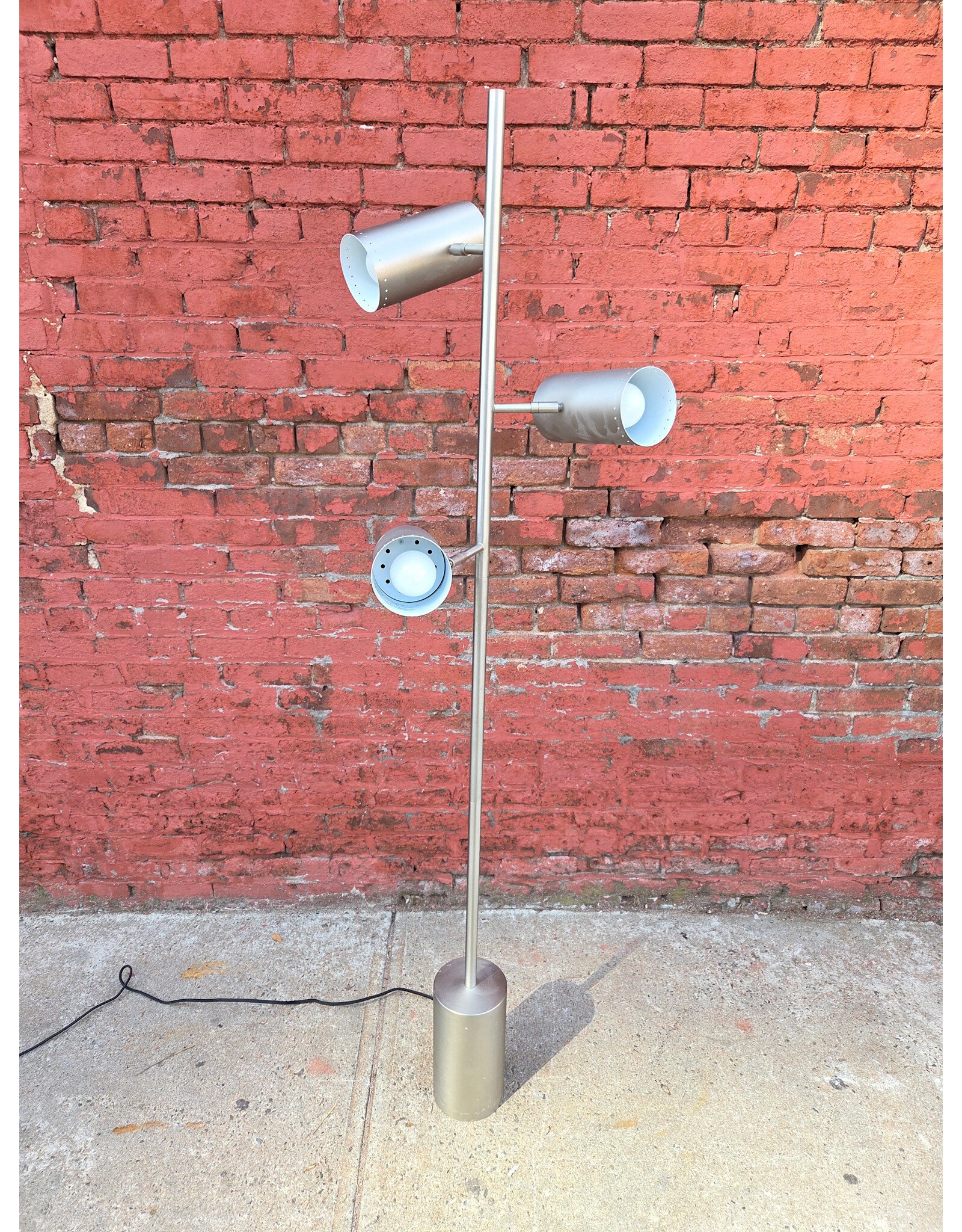 CB2 Trio Brushed Nickel Floor Lamp