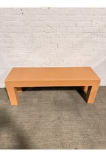 Modern Wood Ochre Bench