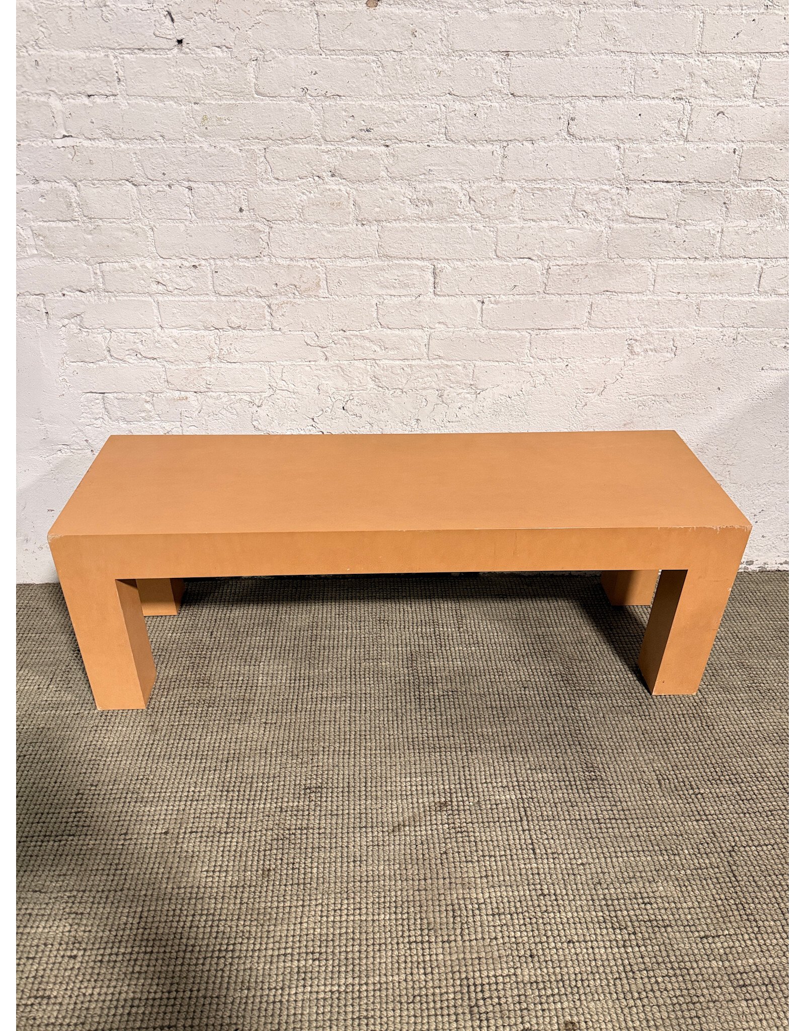 Modern Wood Ochre Bench