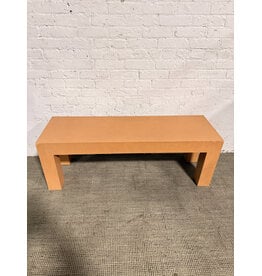 Modern Wood Ochre Bench