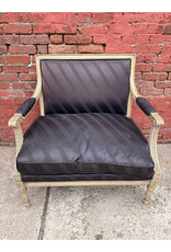 French Style Dark Purple Upholstered Armchair