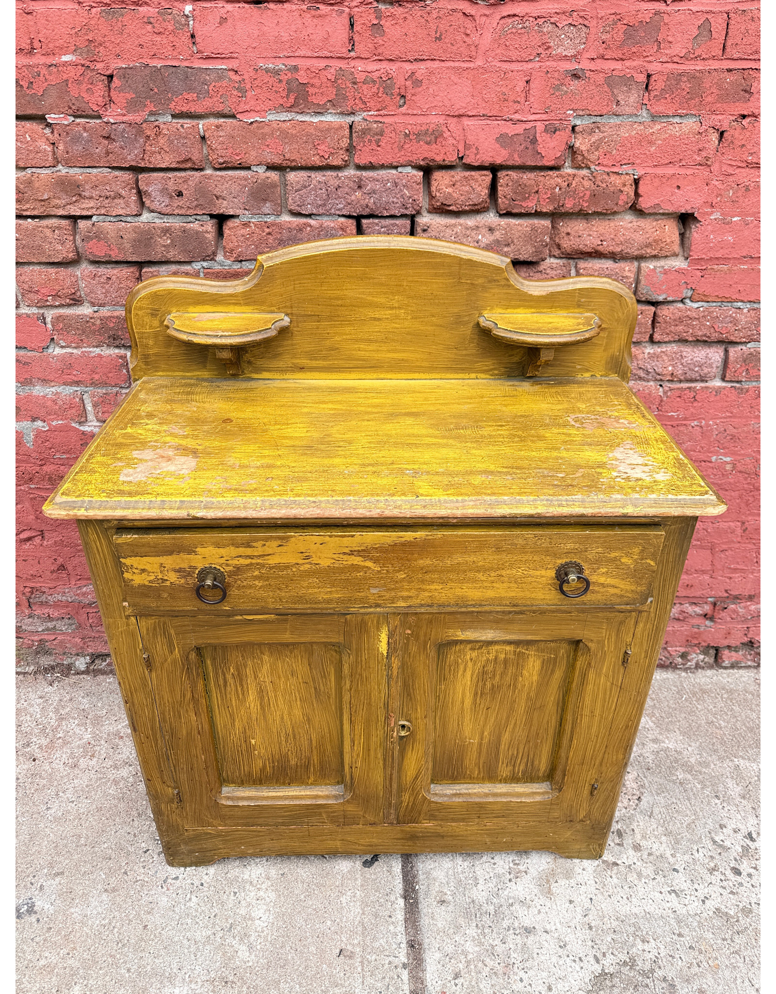 Antique Golden Oak Washstand/Dry Sink Cabinet