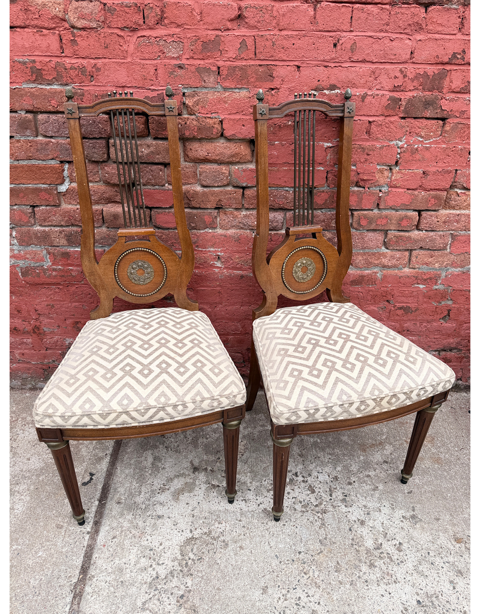 Louis XVI Upholstered Mahogany Side Chair