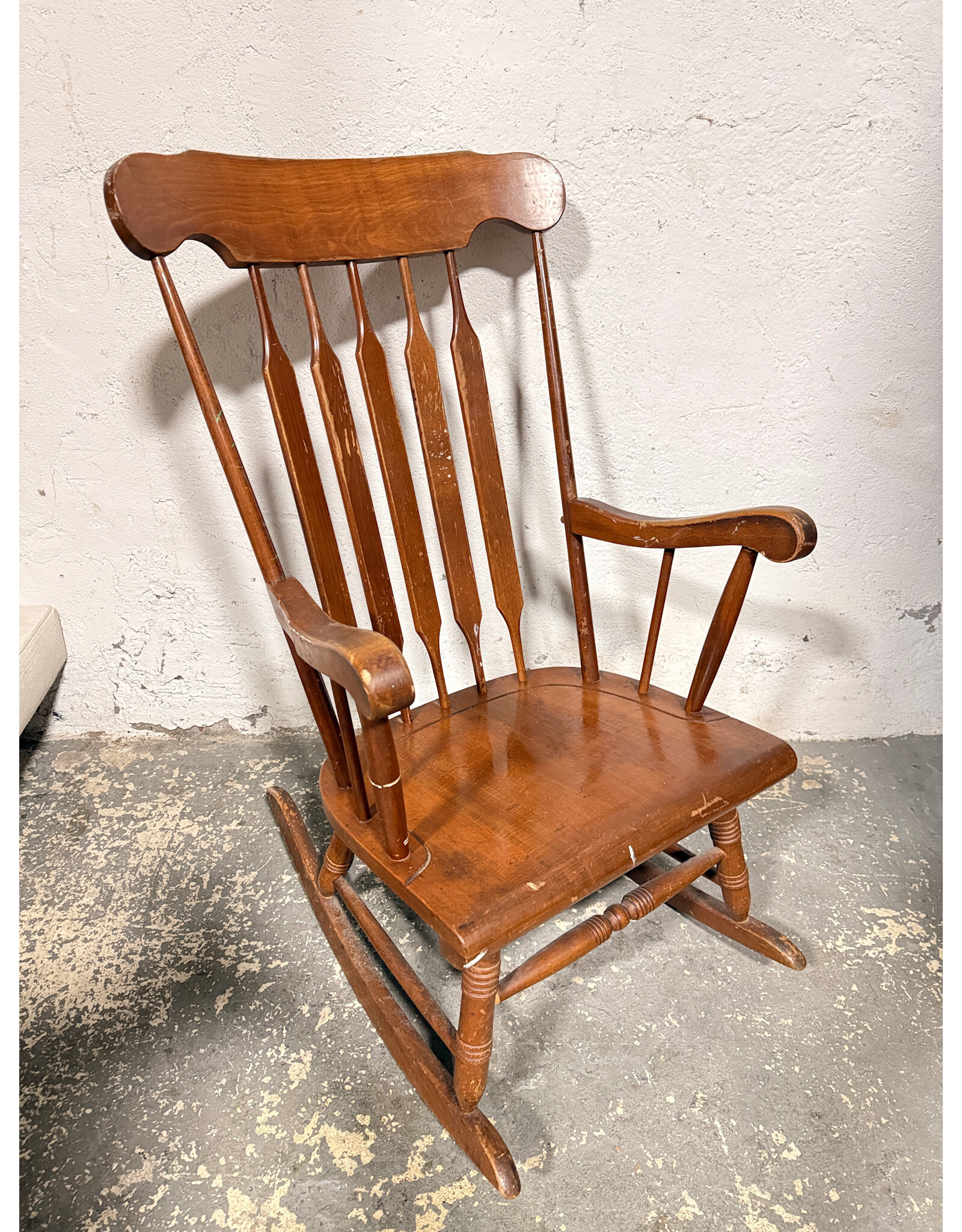 Vintage Style Windsor Wood Rocking Chair