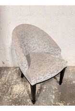 Lace Pattern Slipper Chair in Black and White