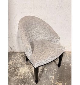 Lace Pattern Slipper Chair in Black and White