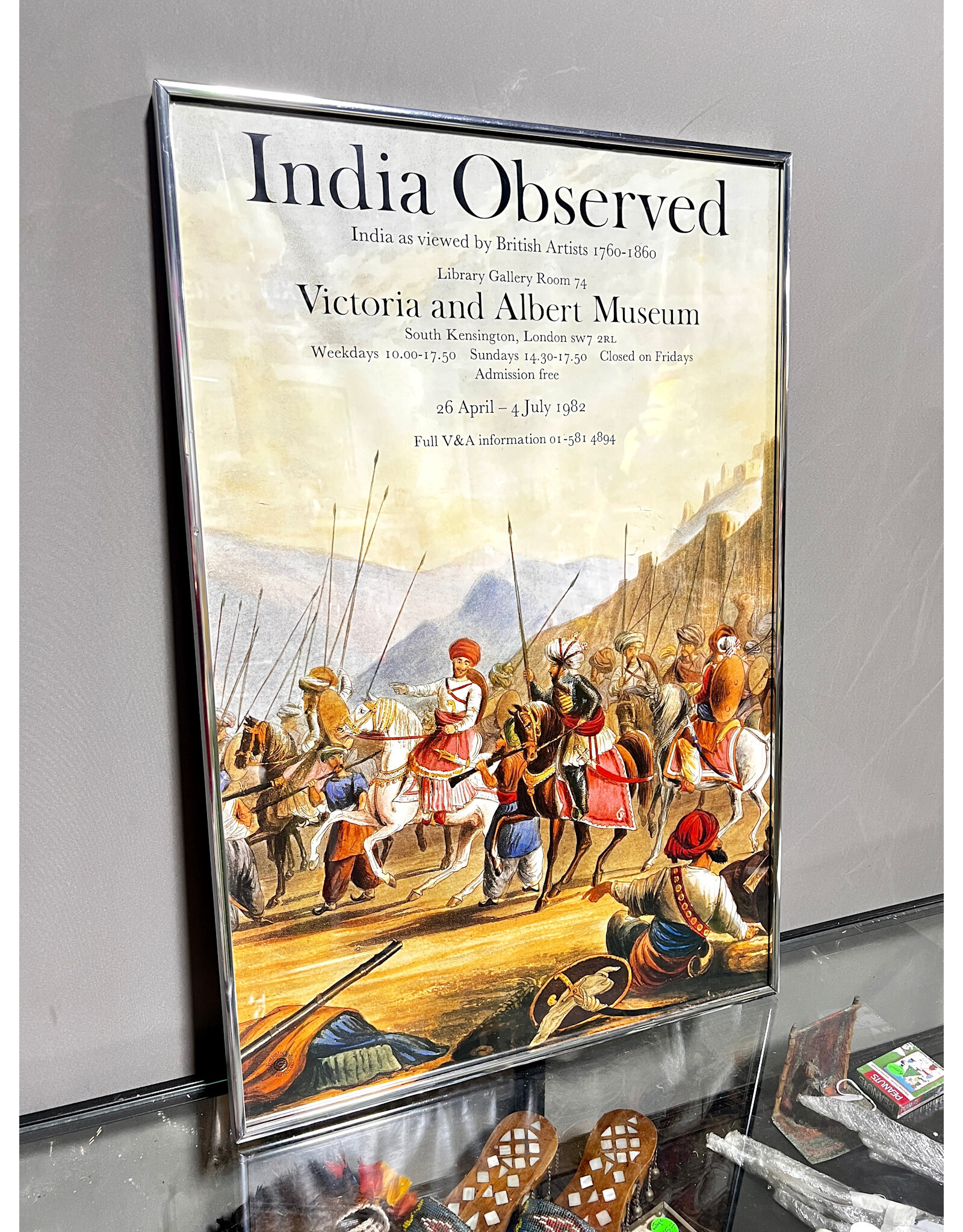 India Observed at the Victoria & Albert Museum, framed exhibition poster