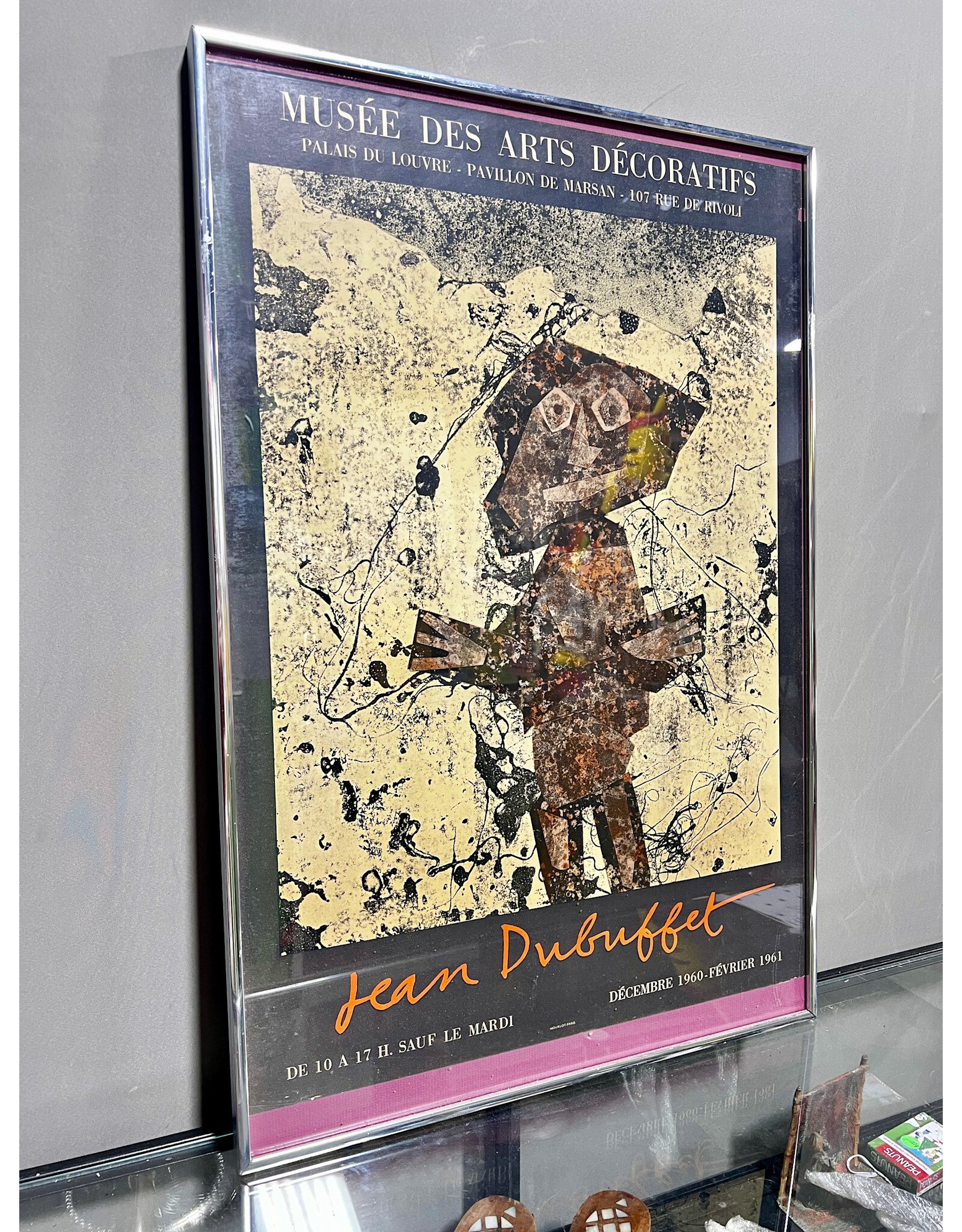 Jean Dubuffet at Musee Des Arts Decoratifs, framed exhibition poster
