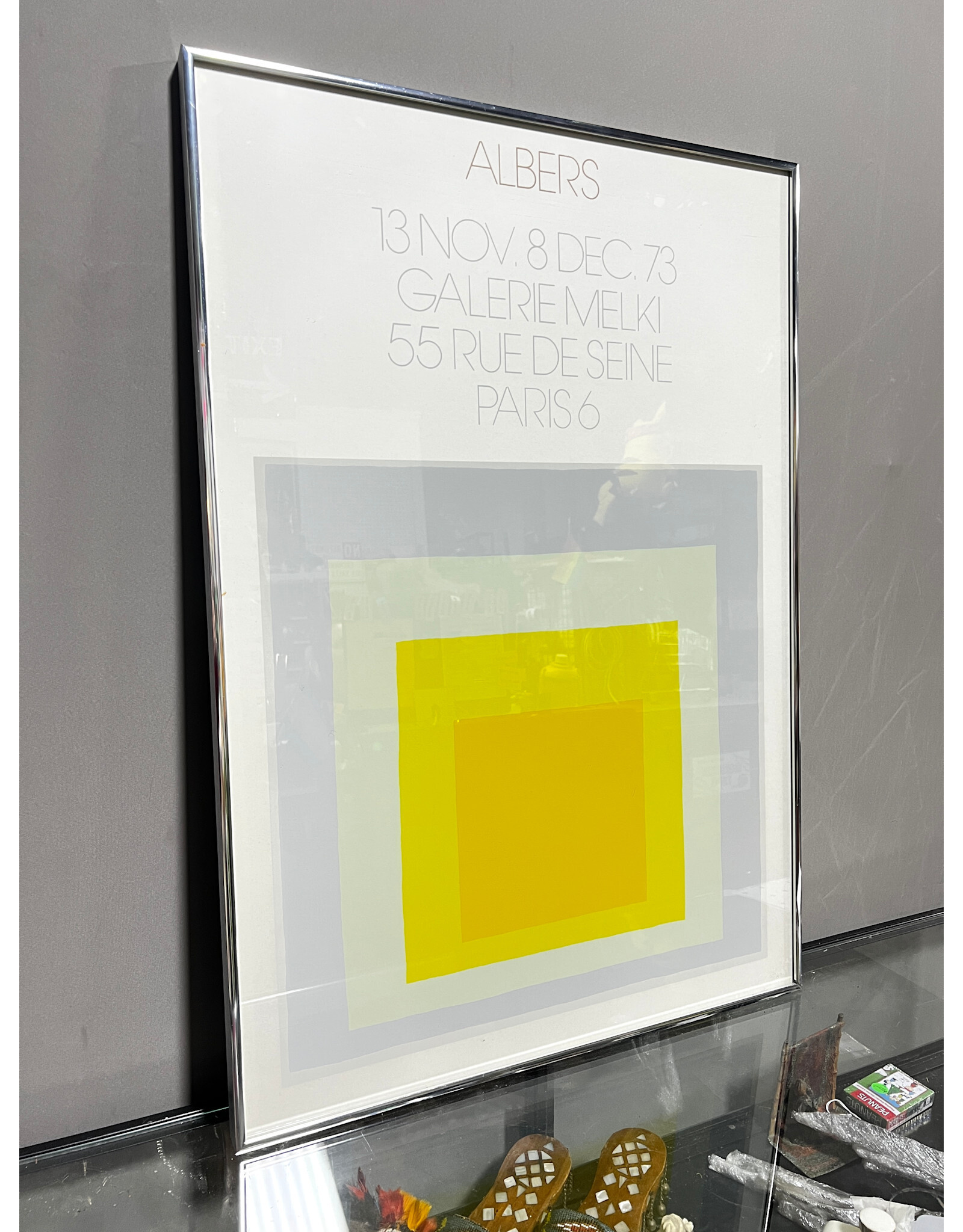 Framed Josef Albers exhibition poster