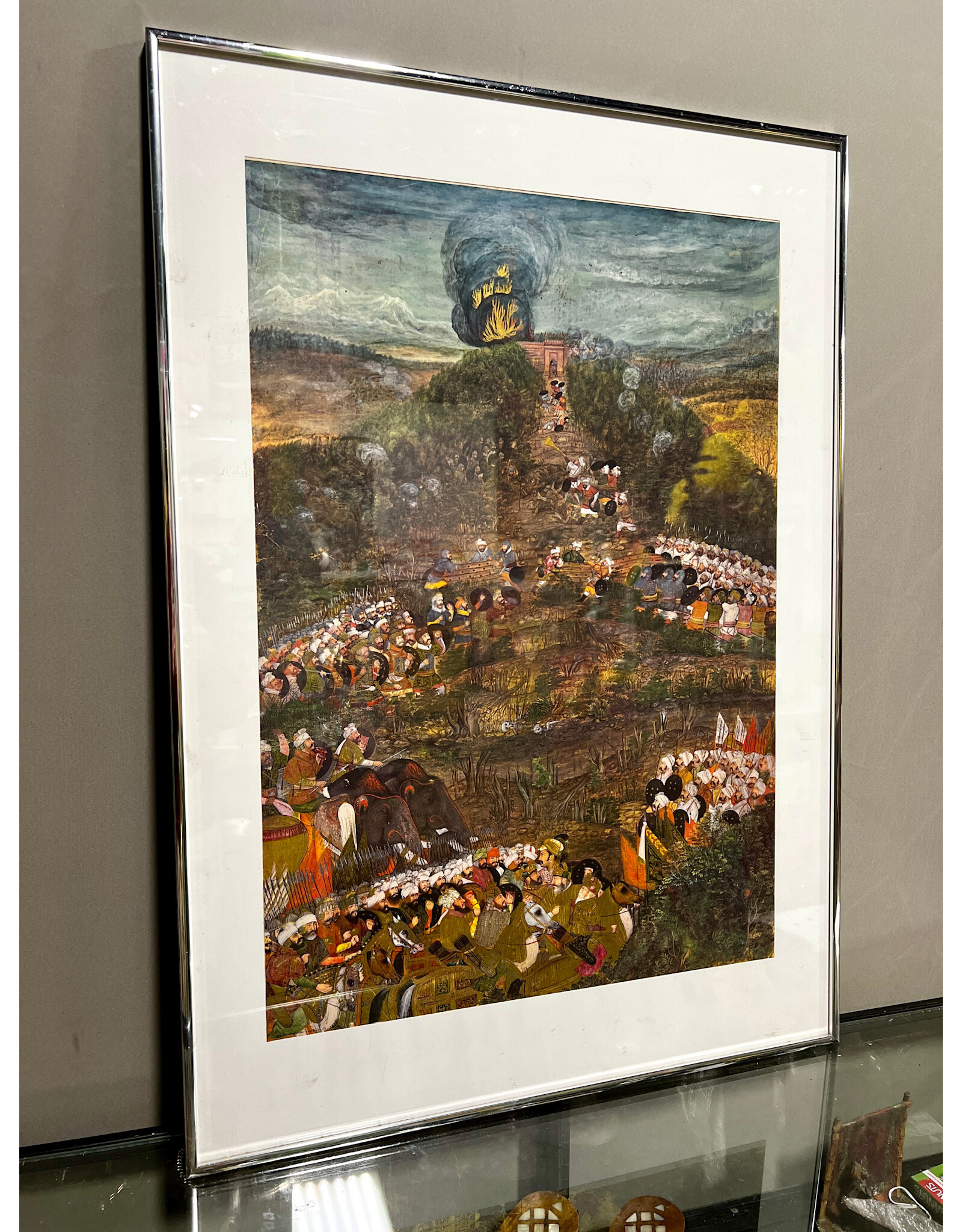 Siege of Kandahar by Payag, framed print