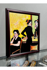 Dressing Room-inspired by Malcolm Liepke, framed painting, sgnd C. Falik 11/08