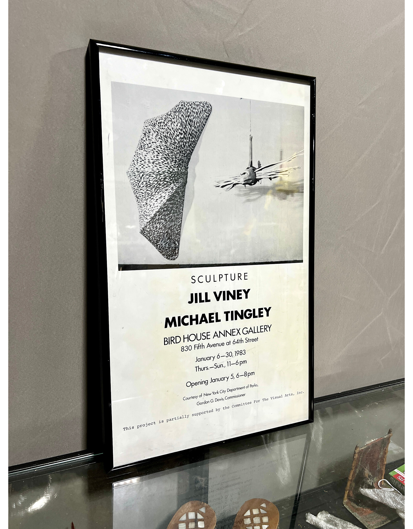 Jill Viney/Michael Tingley at Bird House Annex Gallery, framed exhibition poster