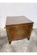 Vintage Chinese Motif Single Drawer Nightstand