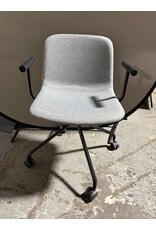 Poppin Gray Key Meeting Chair
