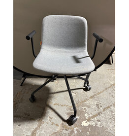 Poppin Gray Key Meeting Chair