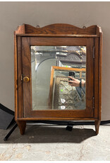 Imperial Towel Supply Co. Wood with Beveled Mirror Hanging Medicine Cabinet