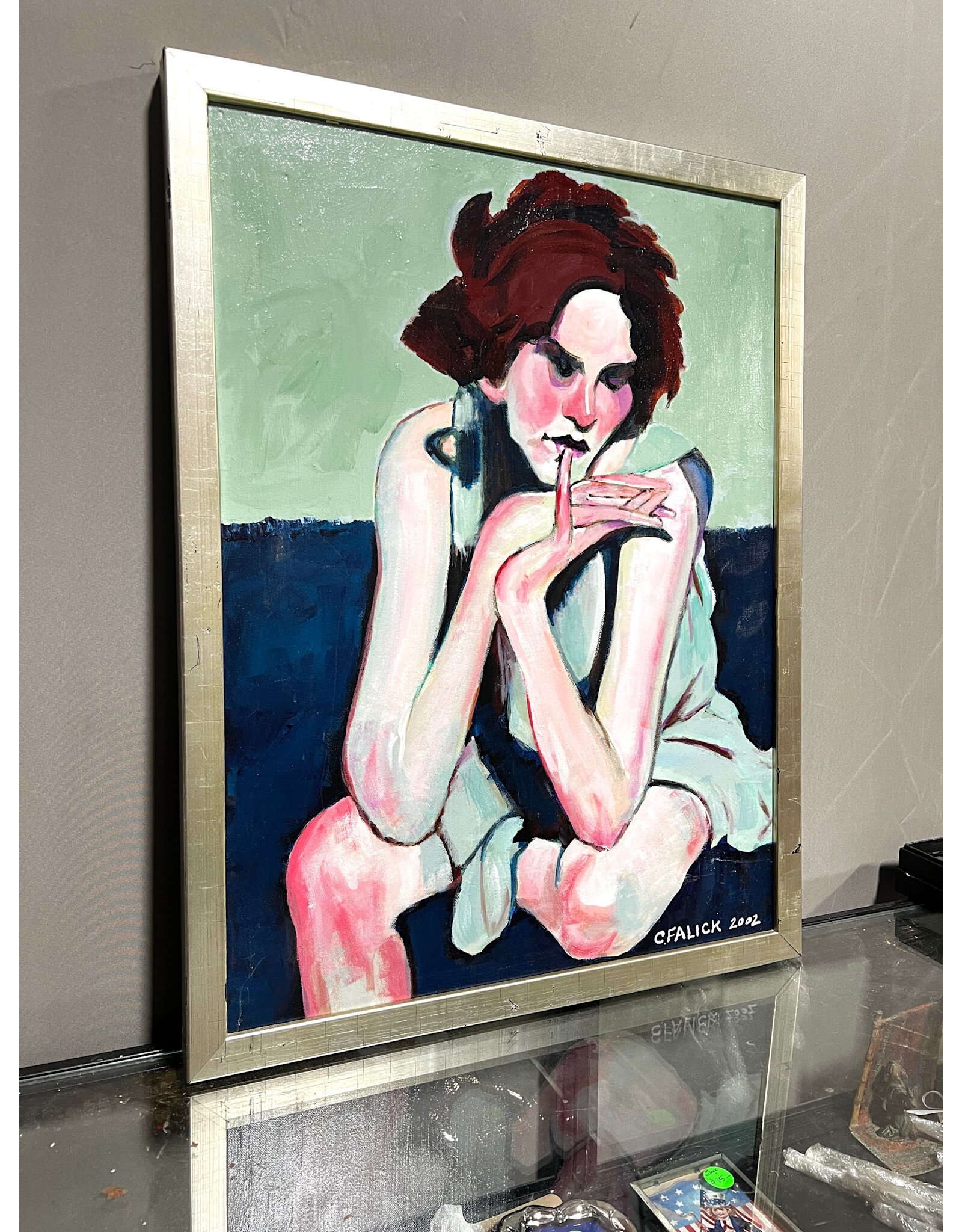 Clarity, framed oil on canvas, sgnd C FALIK 2002