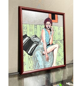 Blue MuuMuu, framed oil on canvas, sgnd C FALIK 10/08