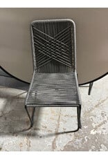 Charcoal Gray Nautical Rope Reeves Dining Chair