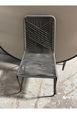 Charcoal Gray Nautical Rope Reeves Dining Chair