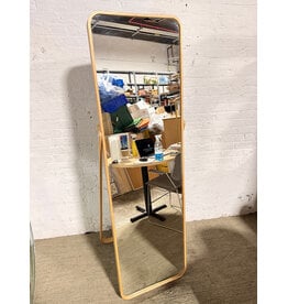 Ikea Ikornnes Floor Mirror with Light Ash Wood Frame