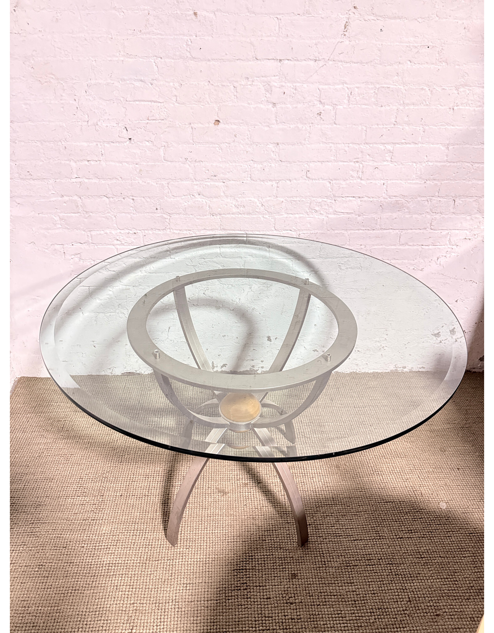Ethan Allen Radius Round Glass Table