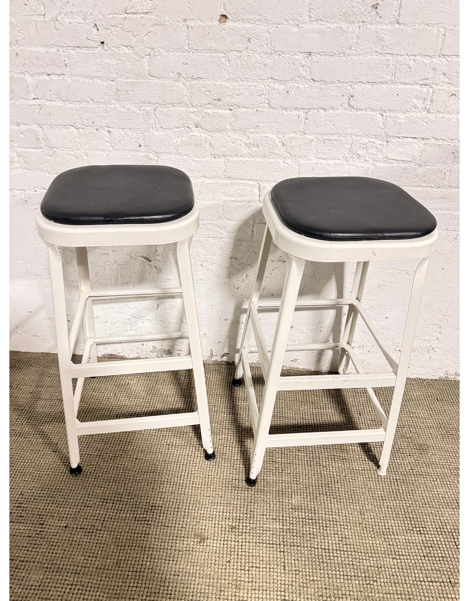 Lyon Metal Bar Stool with Black Padded Removable Seat