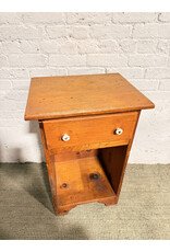 Antique Style Small Wooden Nightstand