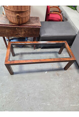 Glass Top Wooden Coffee Table