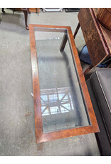 Glass Top Wooden Coffee Table