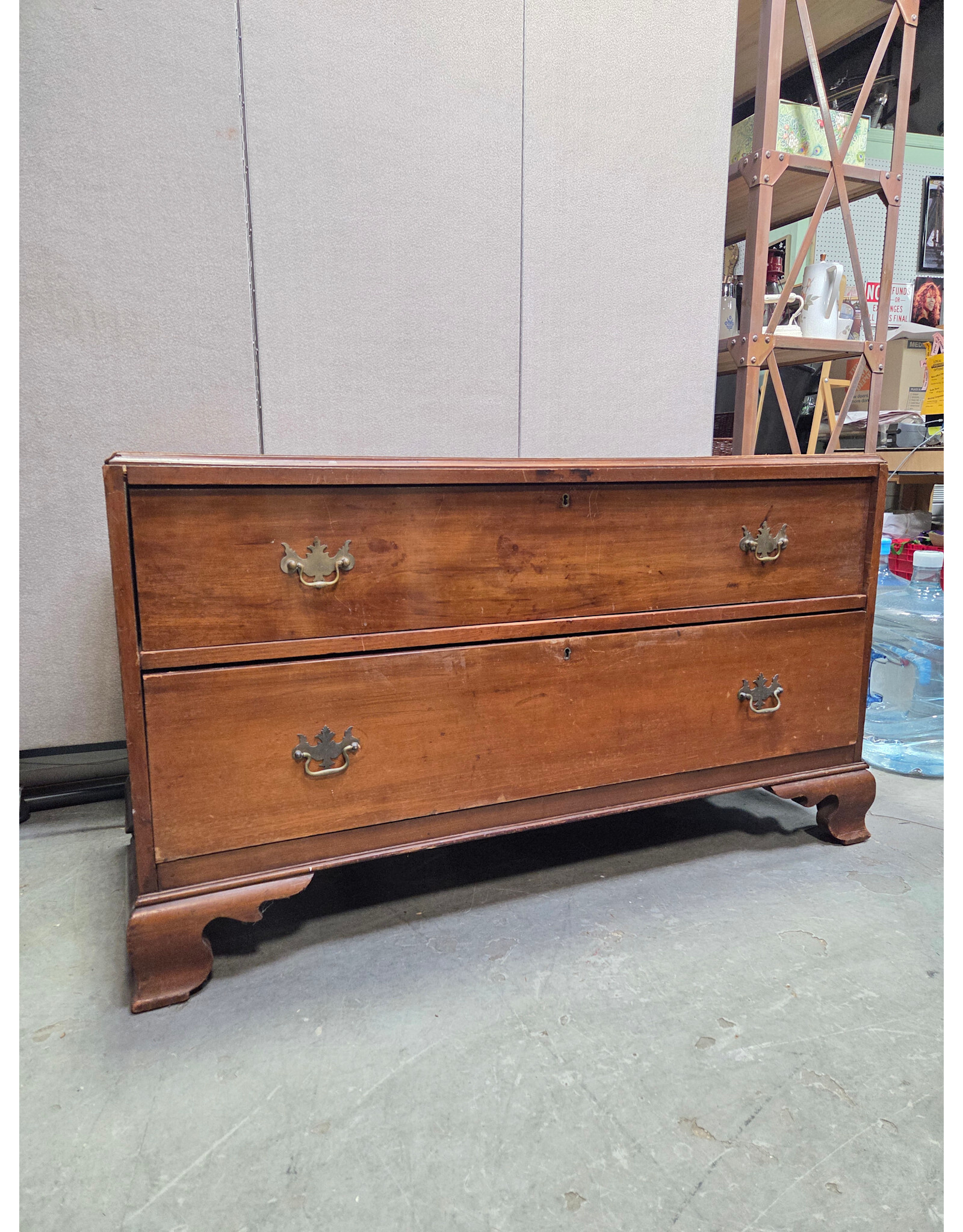 Antique Wooden 2-Drawer Chest